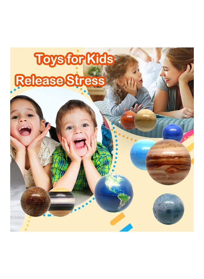 XiuWoo 10-Piece Solar System Planets Stress Relief Bouncy Ball Set 6.3cm - Image 4