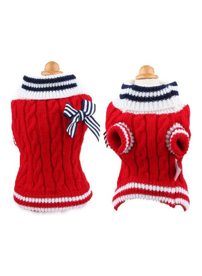 NIBEMINENT Dog Jumper Coats Winter Small Pet Cat Puppy Sweaters Red 35cm