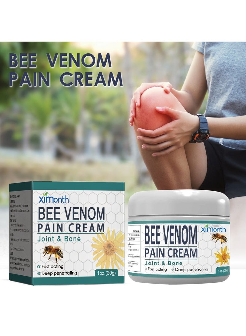 ximonth 3-Pack Natural Organic Bee Venom Joint Care Cream, Relieves Muscle And Joint Pain 30g*3  - Image 3
