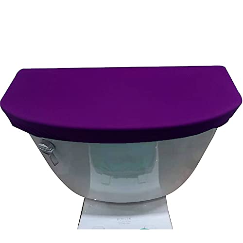 Madeals Velvet Toilet Tank Lid Cover Fabric Cover for A Lid Toilet Tank Purple