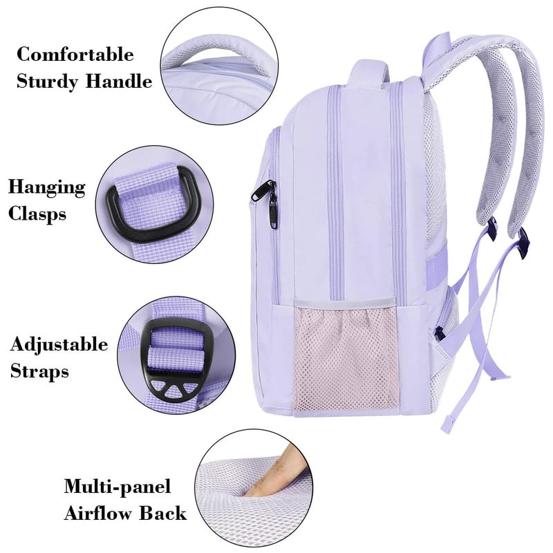 MATEIN Laptop Backpack for Girls, 15.6 Inch College School Backpack for Women, Water Resistant Durble Slim Students Bookbag Casual Daypack Travel Computer Nurse Work Bag Gift - Image 4