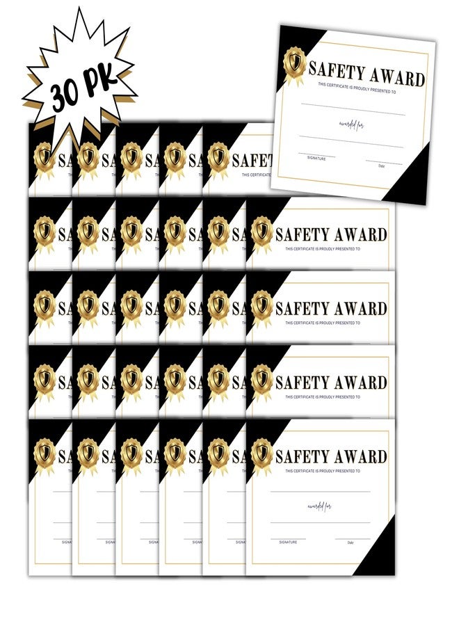 Lashicorn Safety Award Certificate Recognition 30pk 8.5x11” Company Policy Appreciation for Employee of The Month Hero Life Star Patrol Warehouse Compliance - Image 2