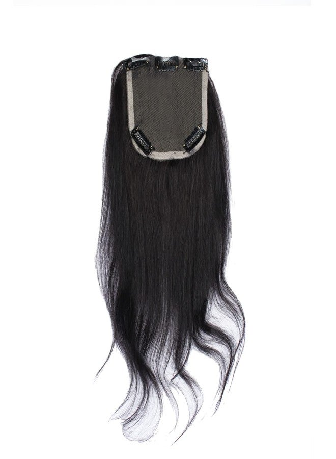 Kabello Front Lace Human Hair Topper Hair Closure for women (22 Inch, Black) - Image 3