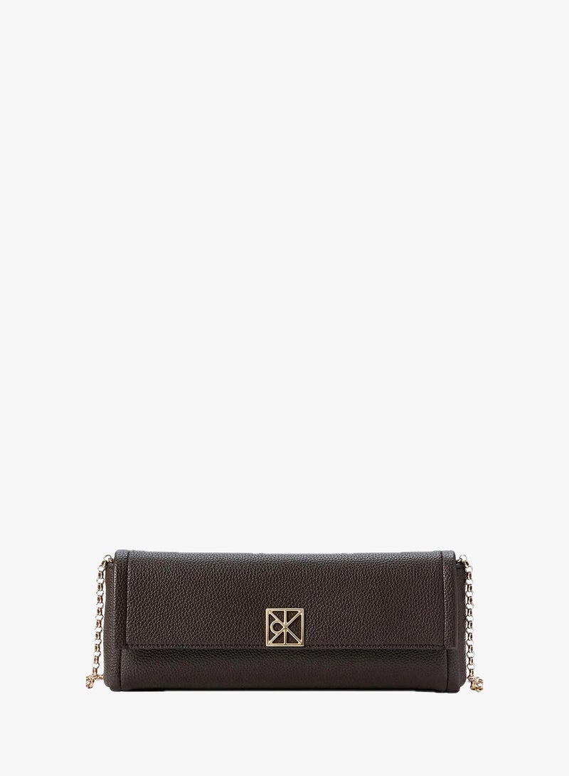 Emblem Hardware Pebble Clutch