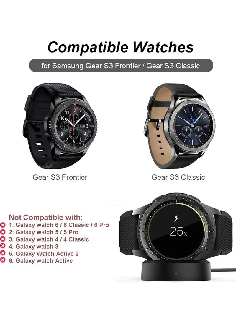 Rabos Emilydeals Gear S3 Charger, Gear S3 Smart Watch Charging Cradle Dock for Samsung Gear S3 Classic/Frontier Smart Watch (Black)  - Image 2