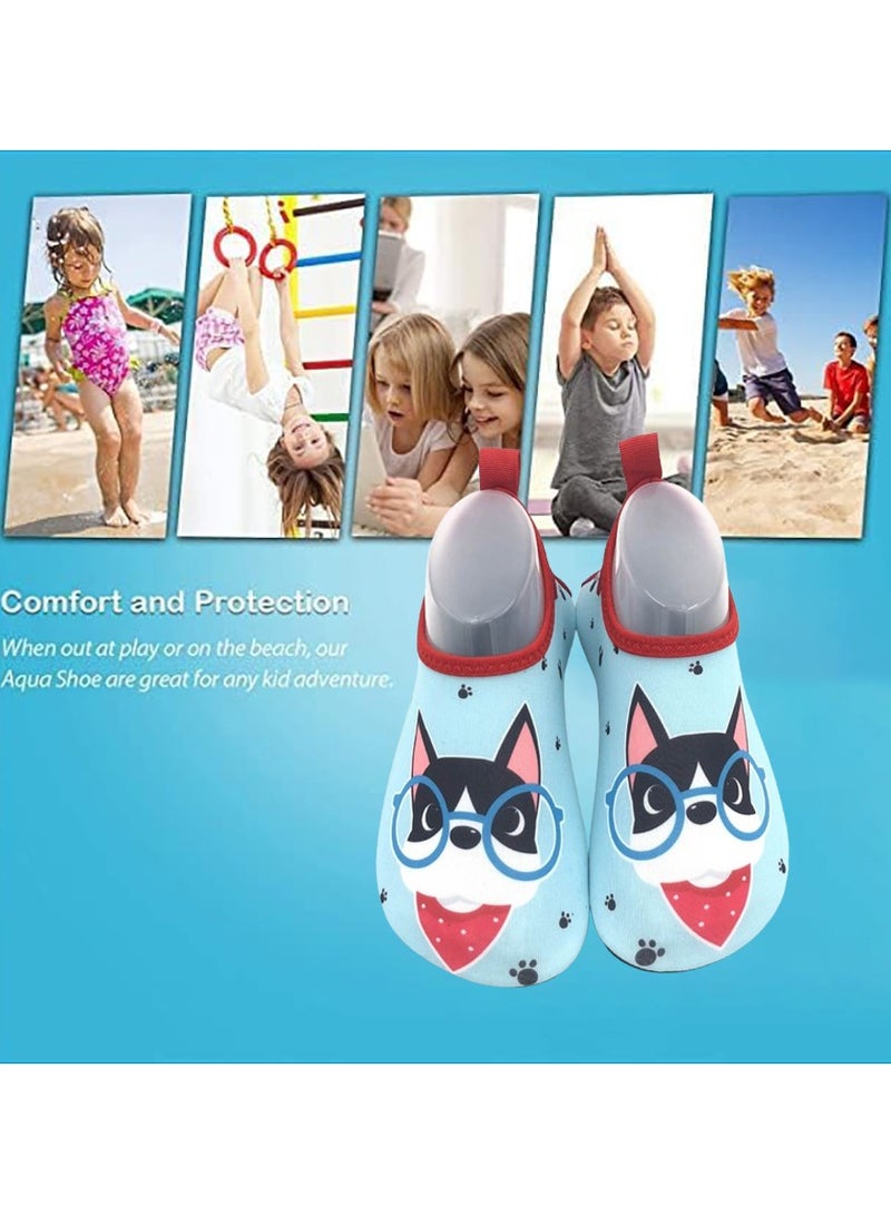 Water Shoes Kids Kids Boys Girls Beach Shoes Kids Beach Swim Shoes Non Slip Toddler Kids Aqua Socks Quick Dry Barefoot Aqua Socks for Swinmming Pool Beach Outdoor (Puppy)
