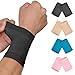 KEKING Compression Wrist Sleeves for Women Men 1 Pair Premium Wrist Support Bands for Carpal Tunnel Improve Circulation Recovery Tendonitis Tennis Sports Wrist Brace Wrist Wraps Black M - Image 1