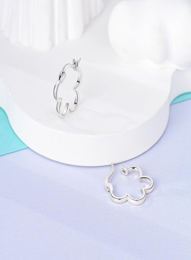 NARMO 925 Sterling Silver Hoop Earrings for Women Hypoallergenic Lightweight Simple Huggie Hoop Earrings Twisted Hoop Earrings Colorful Cubic Zirconia Hoop Earrings Rainbow Hoop Earrings, 0.65 inches - Image 2