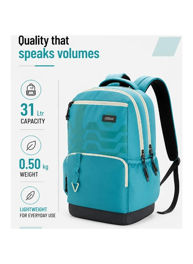 American Tourister Multicolour Mate 2.0 Backpack, 31L Capacity, Polyester|Antimicrobial Lining|Rain Cover|Ergo Back & Shoulder|Bottle Holder|15.6" Laptop Compartment - 1 Year International Warranty  | Best Price UAE
