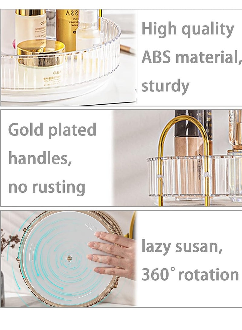Sharpdo Rotating Makeup Organizer for Vanity, High-Capacity Skincare Clear Make Up Storage Perfume Organizers Cosmetic Dresser Organizer Countertop 360 Spinning - Image 3