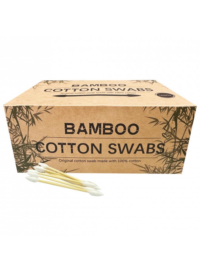 LTD 1200pcs Precision Tip Cotton Swabs for Makeup, Bamboo Sticks and Double Pointed - Image 2