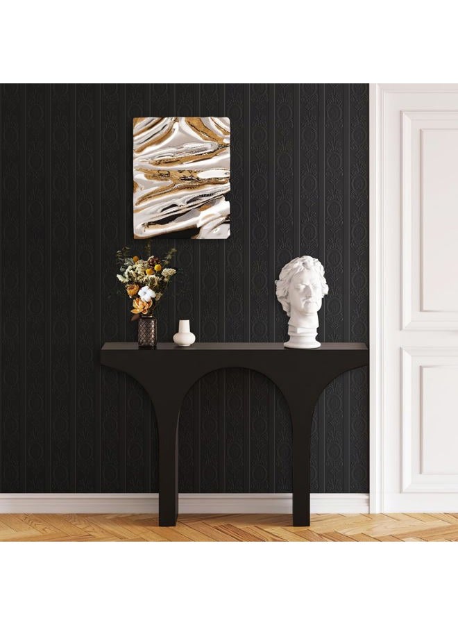 JiffDiff Wallpaper Peel and Stick Textured, 3D Black Embossed Wall Paper Stick on Wallpaper Modern Waterproof Self Adhesive Contact Paper(17.3" x 120") - Image 3