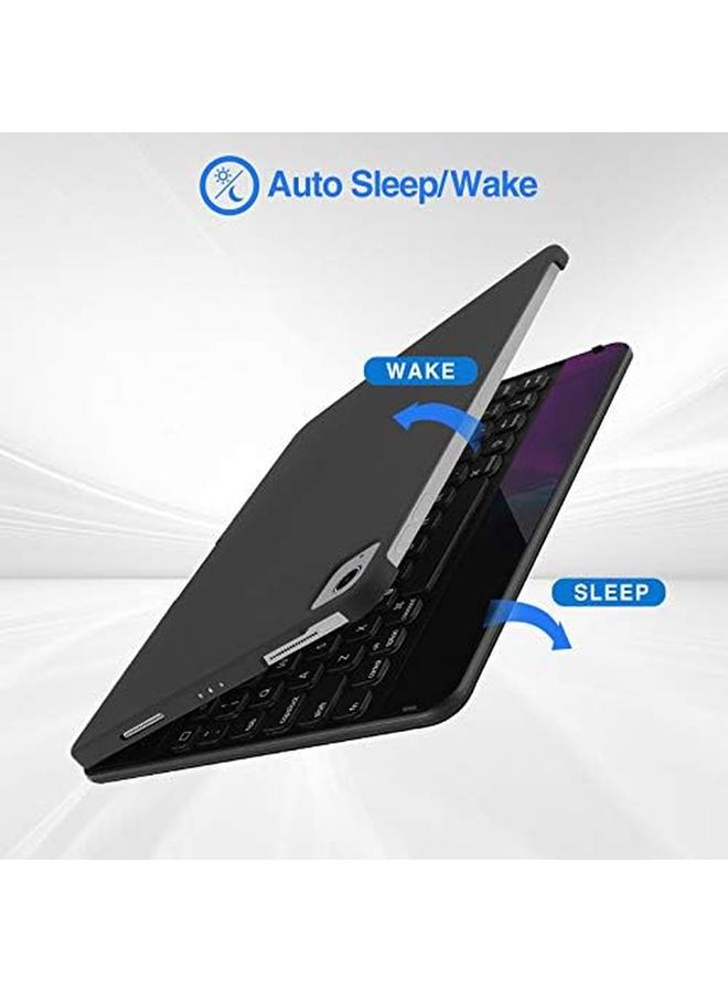 برو كيسيز حافظة لوحة مفاتيح لجهاز ايباد اير 6th 11 انش 2024 اير 5th 4th 10.9" 2022 2020 ايباد برو 11" 2022 2021 2020 2018 لوحة مفاتيح لاسلكية تدور 360 درجة مع 7 ألوان إضاءة خلفية وخاصية السكون التلقائي باللون الأسود - Image 5