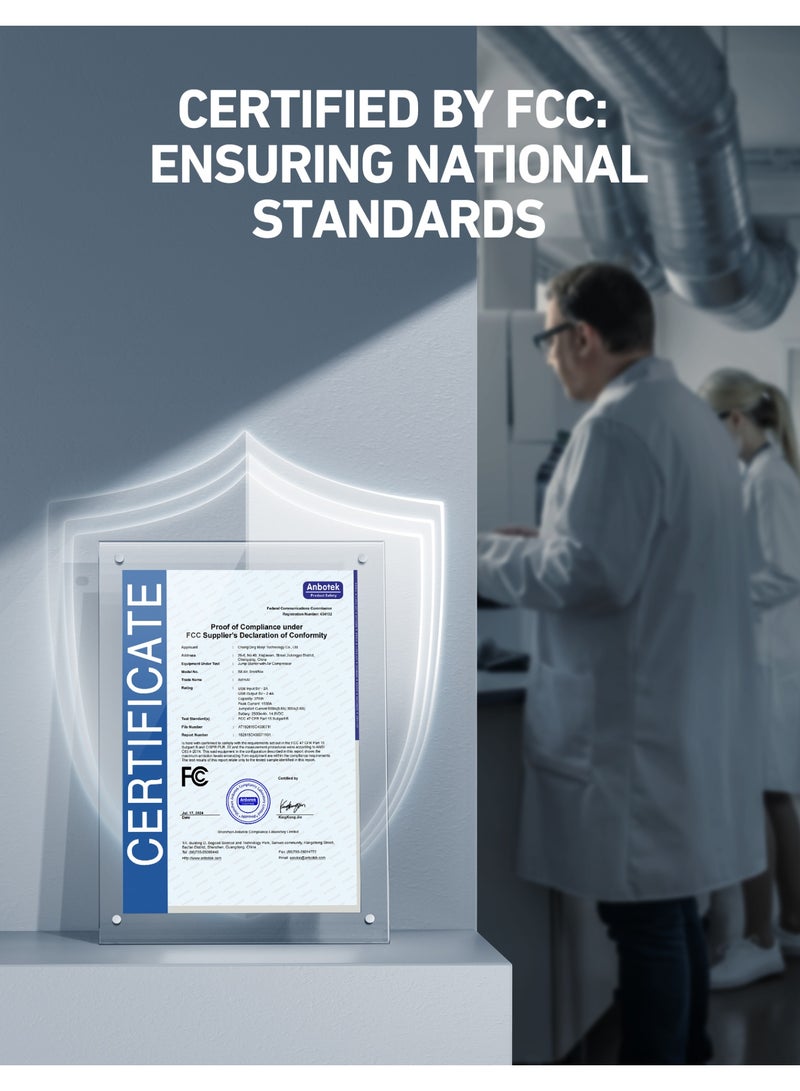 AstroAI S8 Air Jump Starter with Air Compressor, 1500A Car Battery Jumper Starter Portable (6.0 Gas/3.0L Diesel) with 150PSI Cordless Auto-Shutoff Tire Inflator, 12V Battery Charger Booster(Orange) for Gifts - Image 4