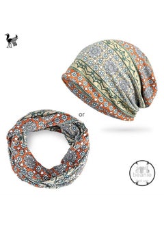 Orange/Small Floral Print