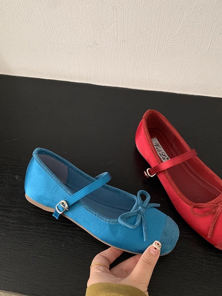 Skirt With Bow Ballet Shoes Early Spring French New Gentle Single Shoes Mary Jane Shoes Women'S Shoes Inner Height Increase - Image 1