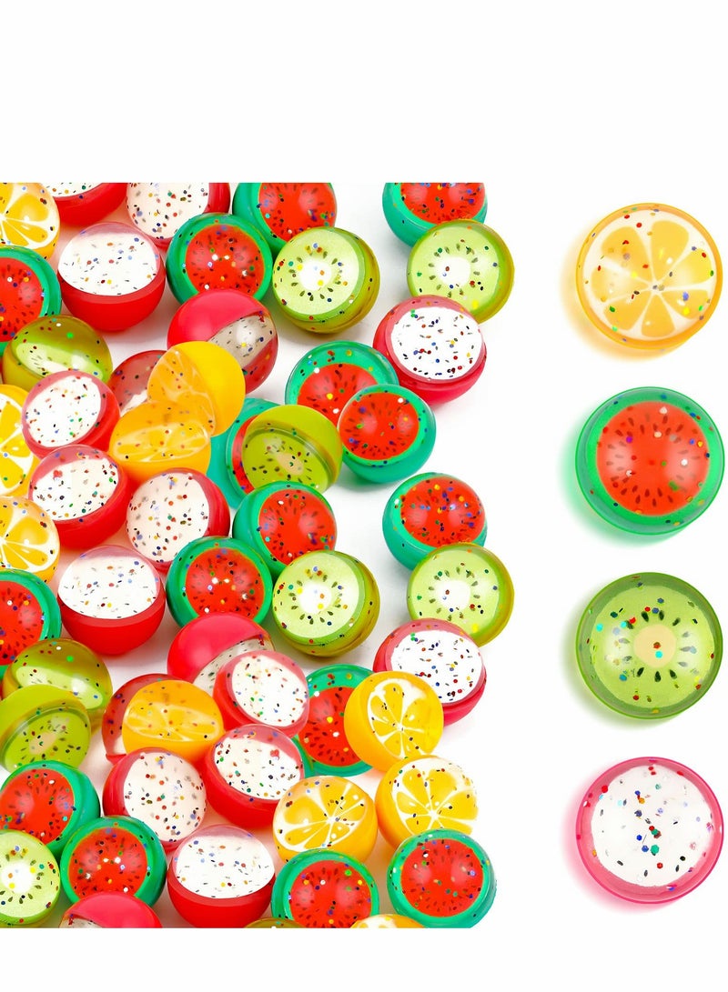 KASTWAVE Bouncy Balls, 32 mm Fruit Theme Bounce Rubber Balls, Bulk High Bouncing Balls for Kids Party Favors, Prizes, Rubber Bouncing Balls Game Vending Machines Party Favors Birthdays Gift - Image 1