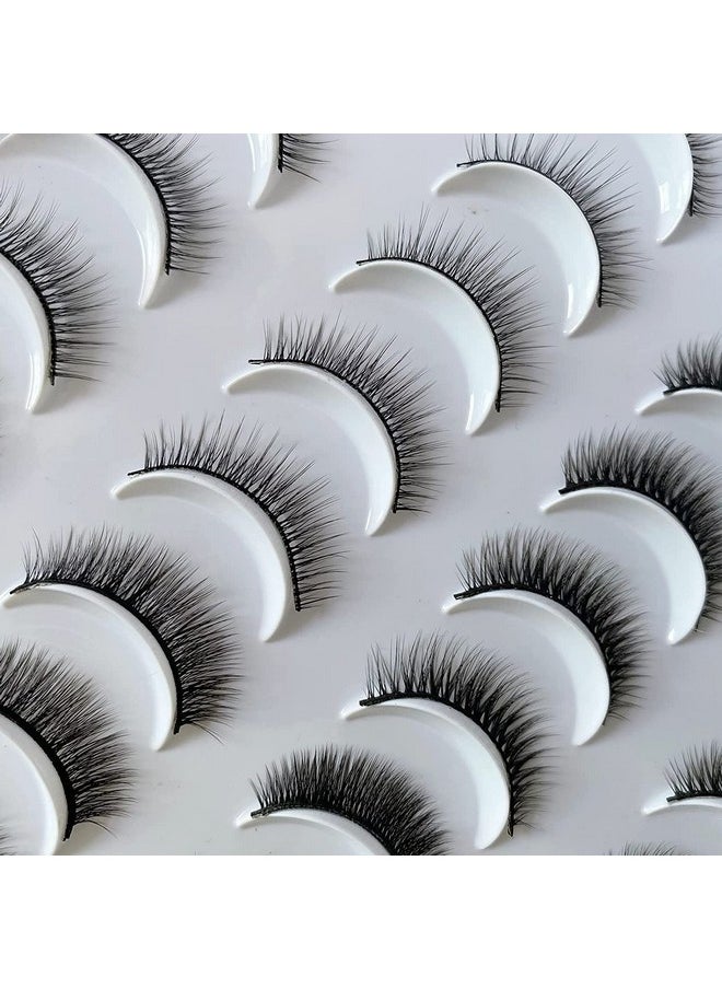 DAODER - DAODER Lashes Short Eyelashes Natural Look Faux Mink Lashes Wispy Medium Length False Eyelashes 9~11mm Reusable Eye Lashes Pack Variety Styles 20Pairs Black - Image 1