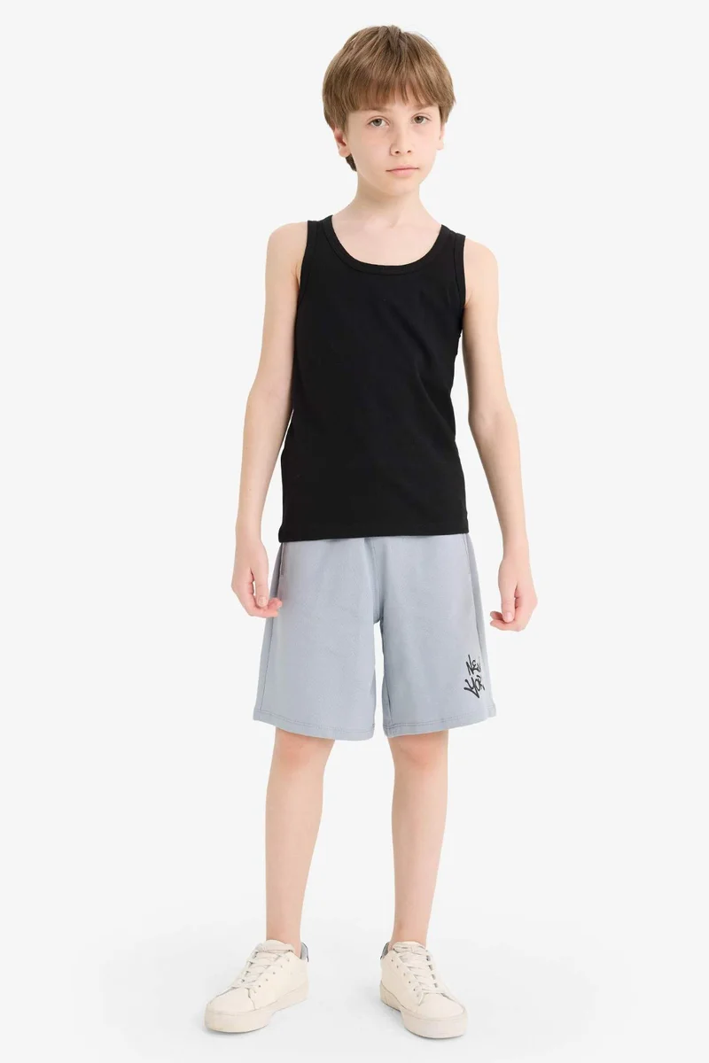 ديفاكتو Boy New Regular Fit Sweatshirt Fabric Shorts