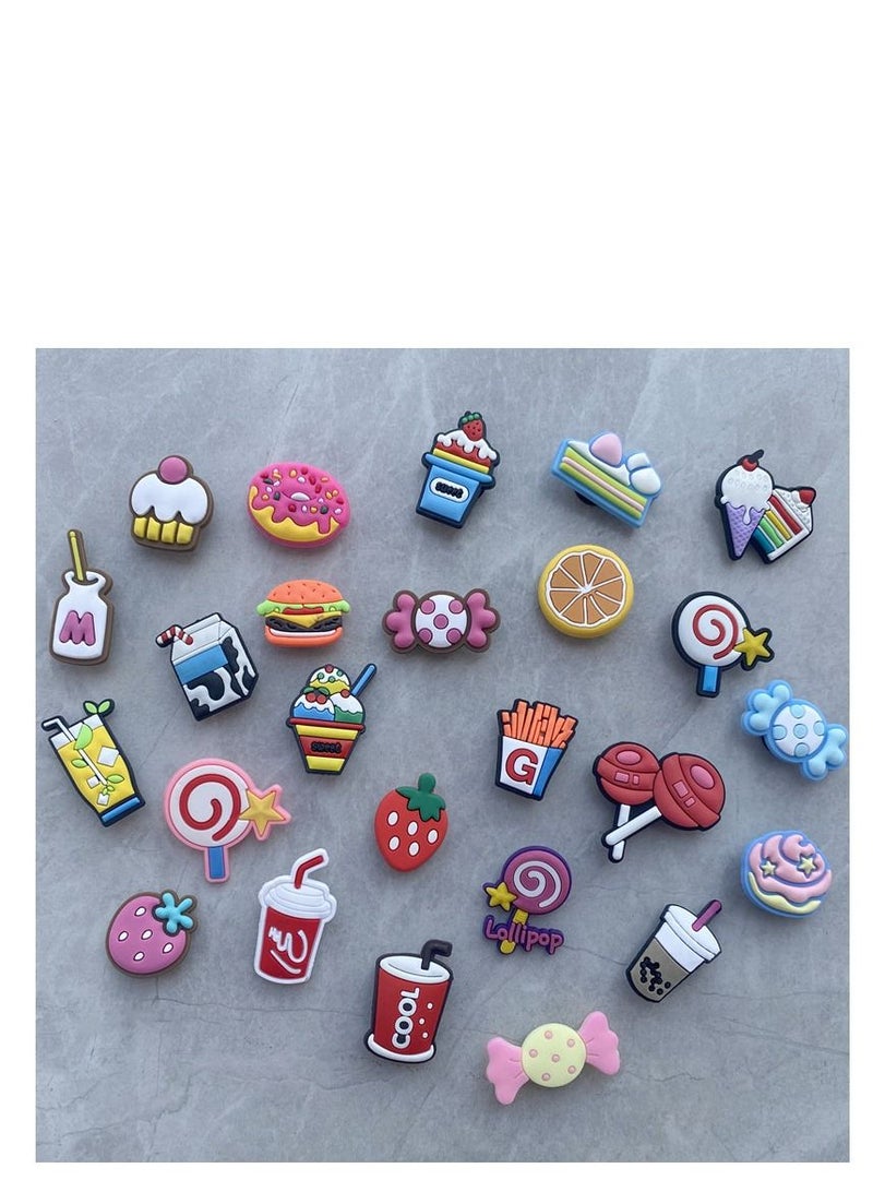 Shoe Decoration Charms, 100 Pcs Random Different Charm for Crocs Hole Buckle Party Favors ​Mini Bracelet Wristband Men Women Kid - Image 3