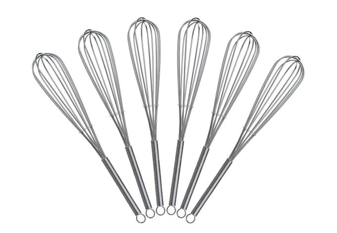 8 INCH MINI WIRE WHISK 6 PACK STAINLESS STEEL