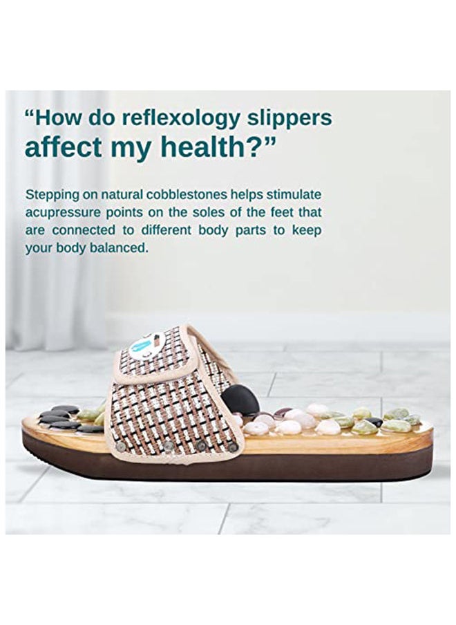 Generic Acupressure Massage Slippers With Natural Stone Men 6.5-7/Women 7.5-8.5  - Image 2