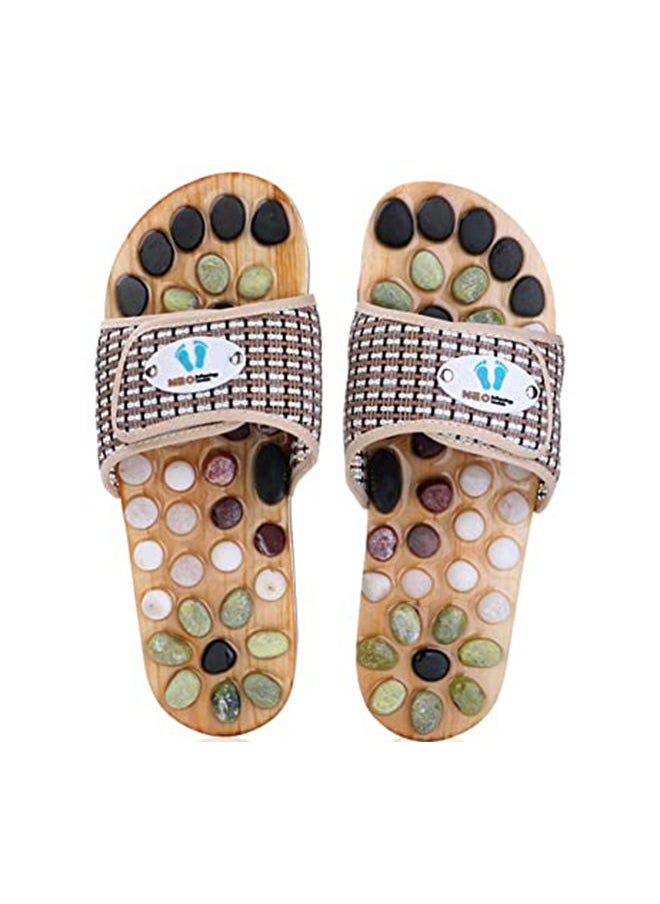 Generic Acupressure Massage Slippers With Natural Stone Men 6.5-7/Women 7.5-8.5  - Image 1