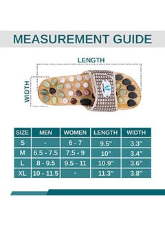 Generic Acupressure Massage Slippers With Natural Stone Men 6.5-7/Women 7.5-8.5  - Image 5