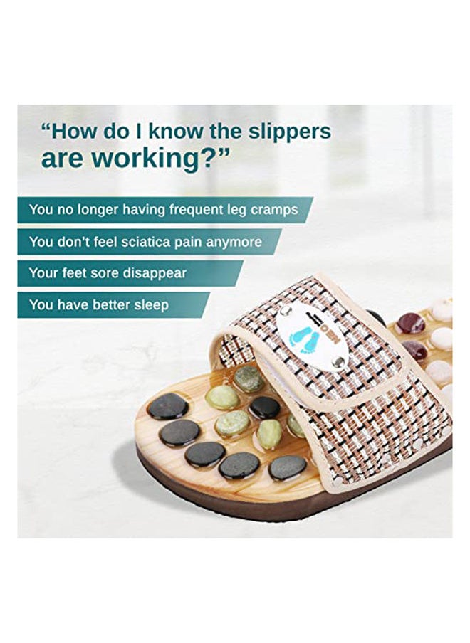Generic Acupressure Massage Slippers With Natural Stone Men 6.5-7/Women 7.5-8.5  - Image 3