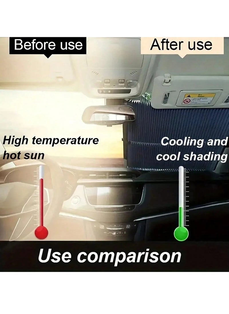 Generic - Automatic Retractable Car Sun Shade- Easy 3-Second Installation,Fits Most Vehicles, Strong Nano Vacuum Suction Cups - Image 1