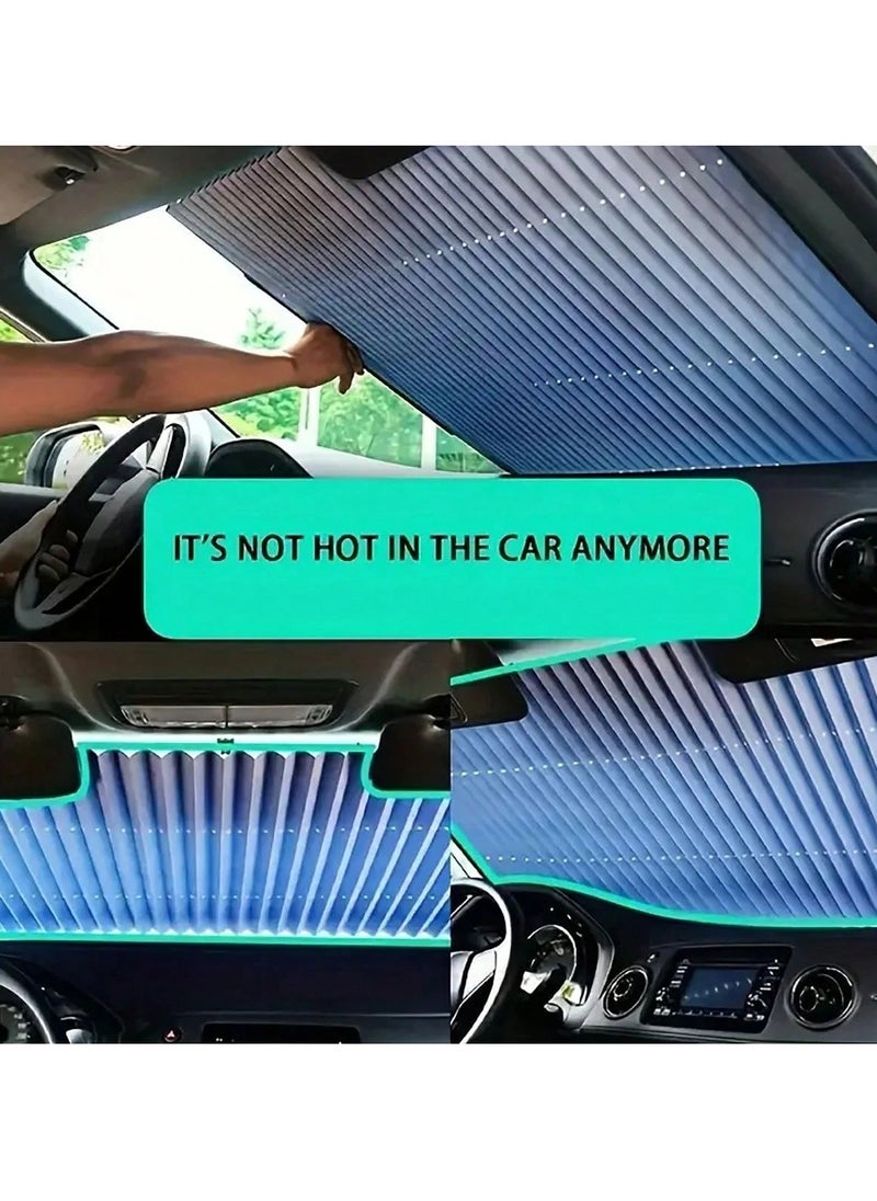 Generic - Automatic Retractable Car Sun Shade- Easy 3-Second Installation,Fits Most Vehicles, Strong Nano Vacuum Suction Cups - Image 1