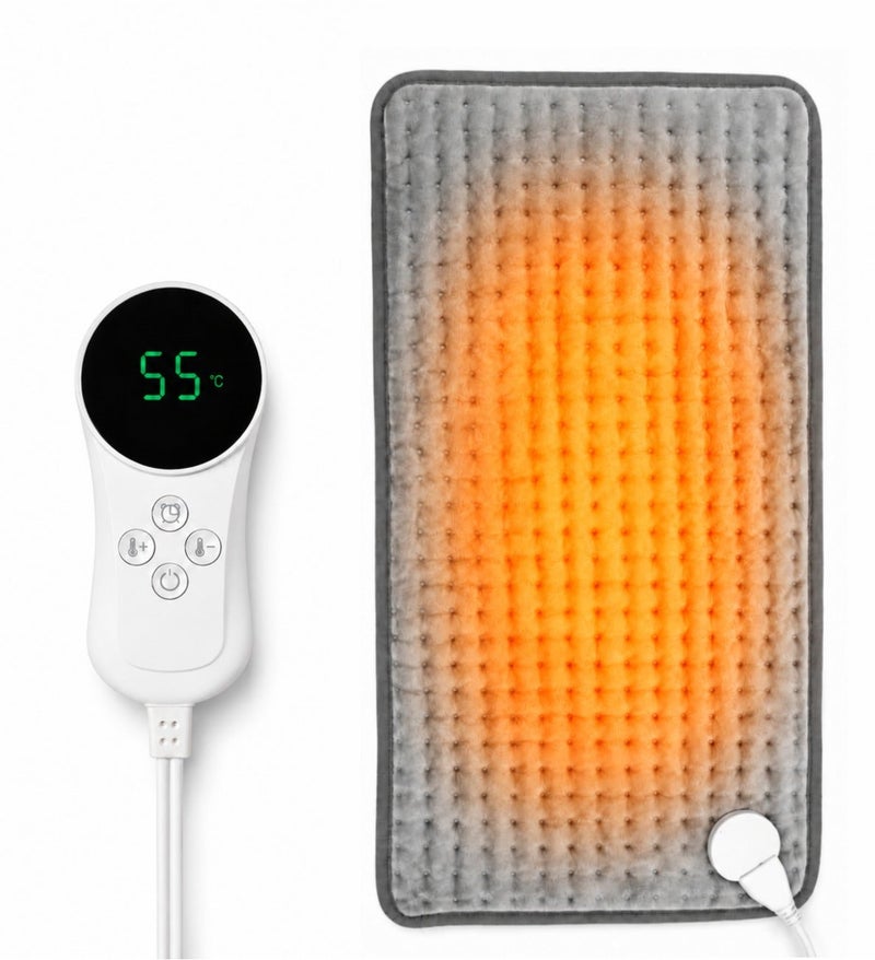 O2. Electric Heating Pad with Digital Controller, Adjustable Temperature Soft Washable Heating Mat for Back, Neck, Shoulders, Abdomen, Legs and Muscle Relaxation - Image 1