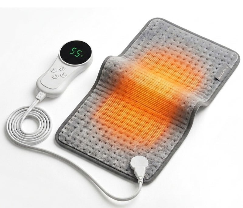 O2. Electric Heating Pad with Digital Controller, Adjustable Temperature Soft Washable Heating Mat for Back, Neck, Shoulders, Abdomen, Legs and Muscle Relaxation Automatic Shut Off Machine Pain Relief Heating Pad - Image 1