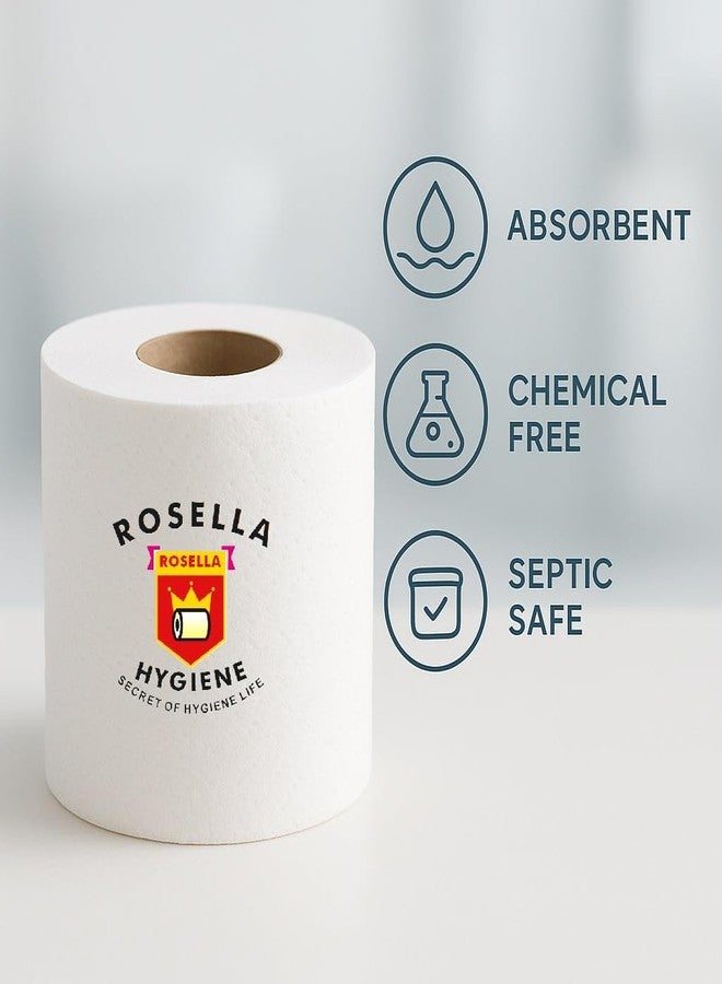 Rosella 4-Ply Toilet Tissue Paper Rolls, 24-Pack, 220 Sheets per Roll, Extra Thick, Soft, Highly Absorbent, Embossed, Unscented, Eco-Friendly, Clog-Free Bathroom Tissue - Image 5