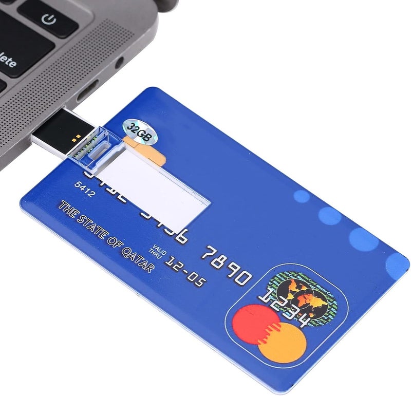 USB Flash Drive, Card Shaped U Disk for Laptop, Tablet, Smart TV Simple Unique U Drive for Data Storage, File Transfer, Storage Expansion (32GB) - Image 5