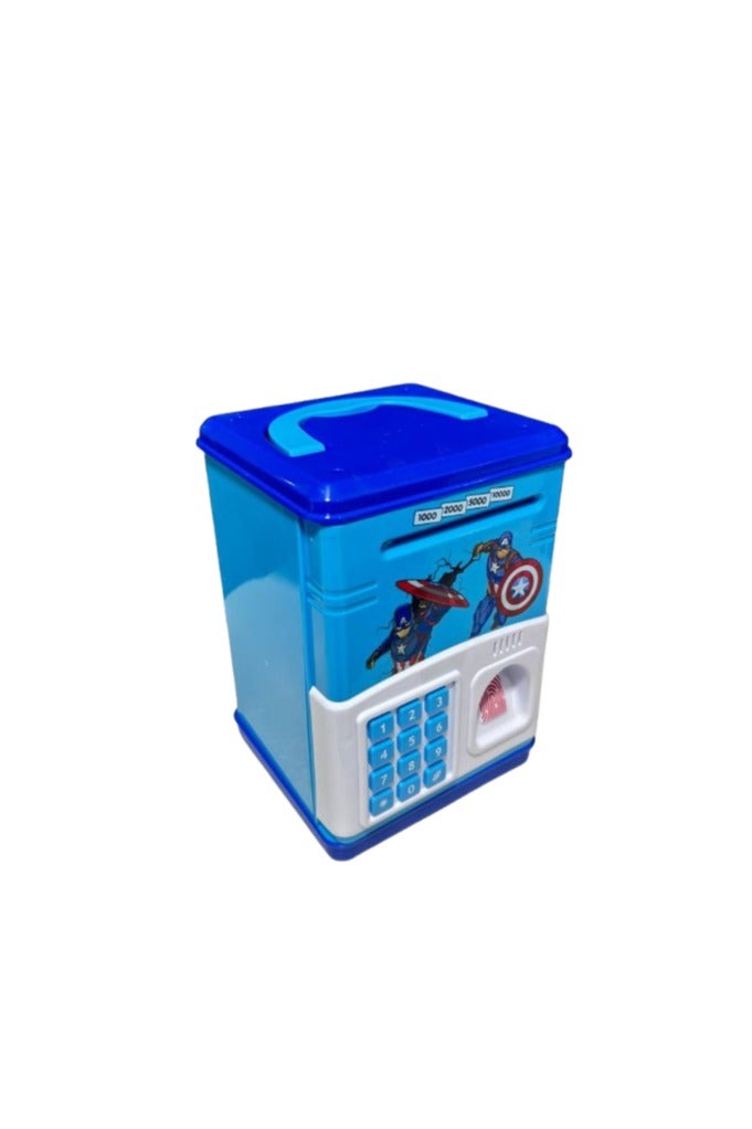 Captain America Fingerprint Piggy Bank for Kids, Secret Electronic Piggy Bank, Automatic Cash Withdrawal, Milky Color  - Image 2