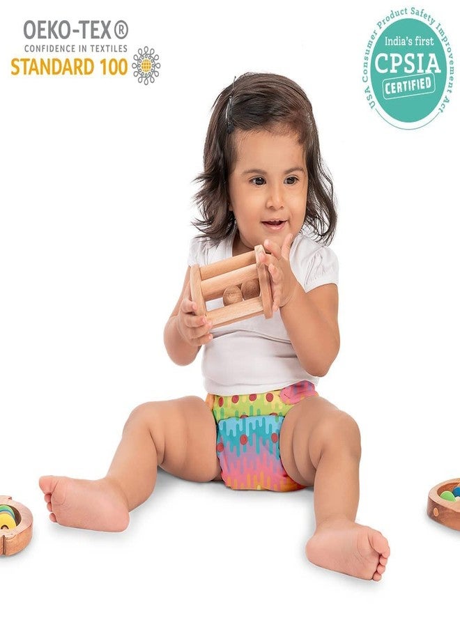 سوبربوتمز حفاضات قماشية أساسية قابلة لإعادة الاستخدام للأطفال من عمر 0-3 سنوات | مقاس واحد قابل للتعديل، قابلة للغسل وإعادة الاستخدام | الغلاف الخارجي فقط | (بدون وسادة امتصاص/حشوة) (قوس قزح) - Image 2