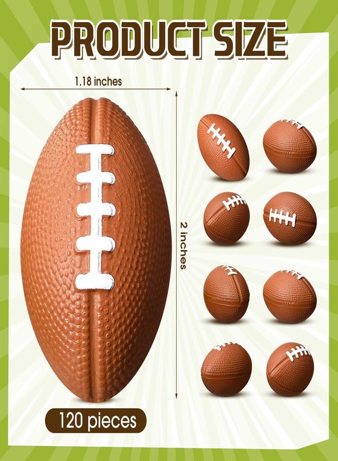 Jerify 120 Packs 2 Inch Mini Football Sports Stress Ball Bulk Mini Foam Football Foam Stress Balls for School Carnival Reward, Chrismas Party Bag Gift Fillers - Image 2