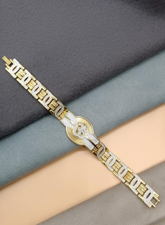 SHANKHRAJ MALL MENS GOLDPALTED BRASS BRACELET (A13) (A16) - Image 2