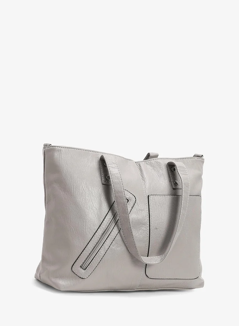 Haute Sauce  Solid Zip Lock Regular Faux Leather Hand Bag for Women | Best Price UAE