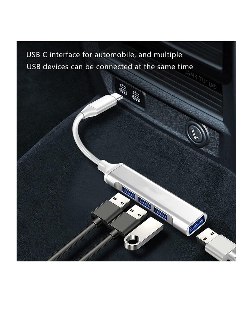 محول من USB 3 لنقل البيانات الى بعدد 4 منافذ رفيع للغاية متوافق مع بلاي ستيشن 4 و5 والكمبيوتر وماك بوك اير واكس بي اس وXbox One وفلاش ميموري وهارد HDD خارجي رمادي  - Image 5