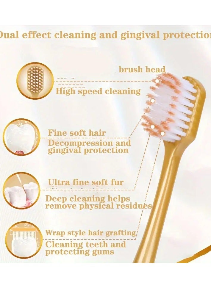 جلوسكي 6pcs مجموعة فرشاة أسنان ناعمة للغاية-شعيرات متطورة فائقة الدقيقة، تنظيف يدوي، مثالية للأسنان الحساسة واللثة - Image 2