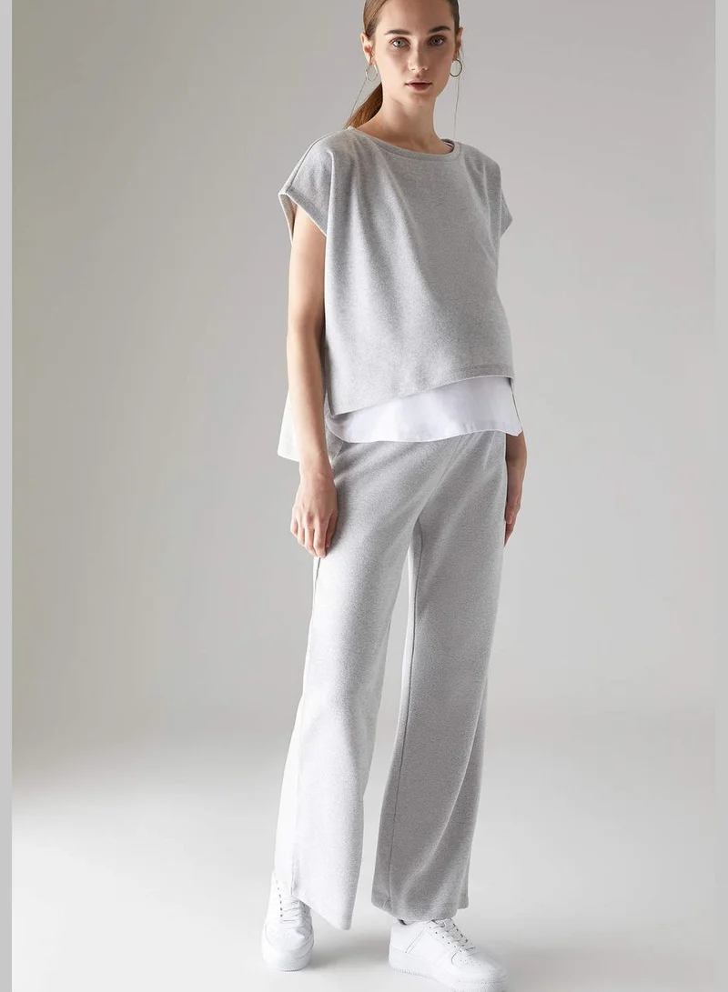 ديفاكتو Woman Maternity Wear Flare Fit Knitted Maternity Bottoms