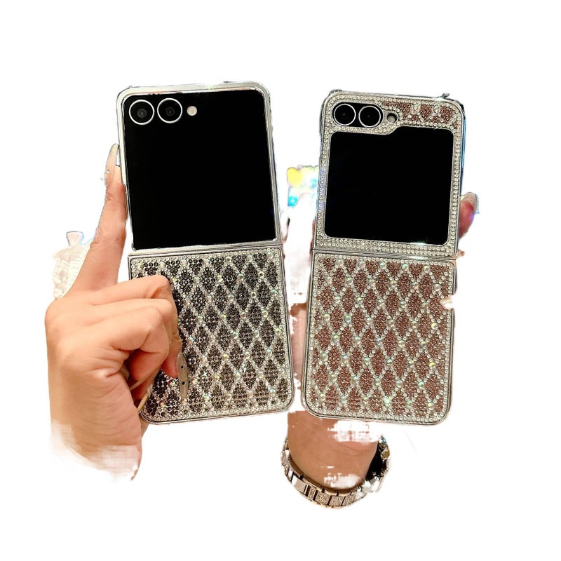 غطاء واقي | حماية من السقوط | Electroplated Silver PC | مقاوم للصدمات لـ Samsung Galaxy Z Flip 4 - Image 5