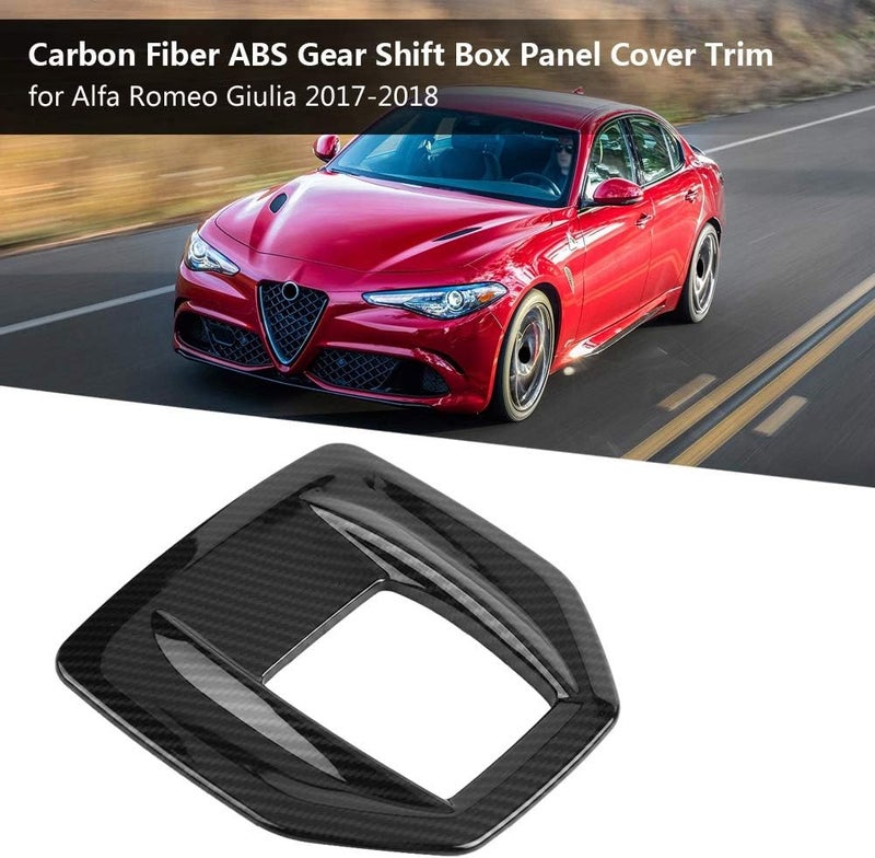 Acouto Carbon Fiber ABS Gear Box Panel Cover T for Giu 2017-2018 Ive Car Panel Cover for Gear Box with Carbon Fibe Easy Installation for Ulti Interior Upgrade - Image 4