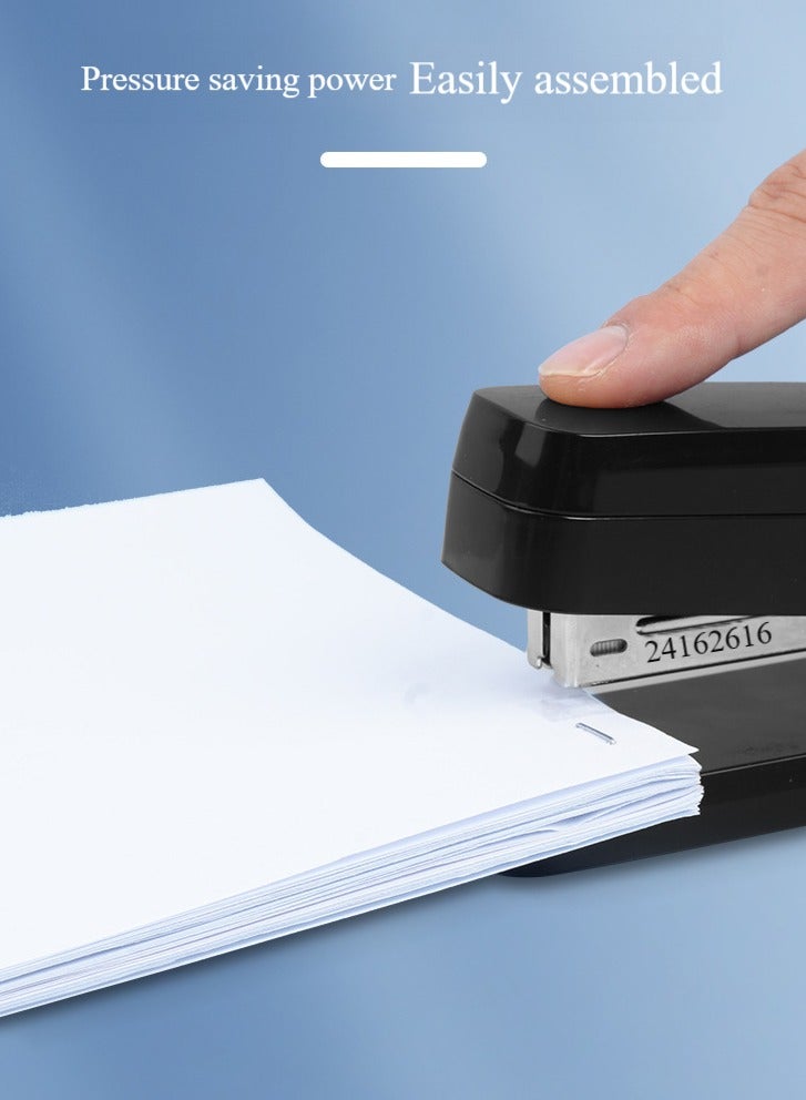 Pretocter Portable 360° Rotary Stapler, Student Stationery,  Office Stapler - Black  - Image 5