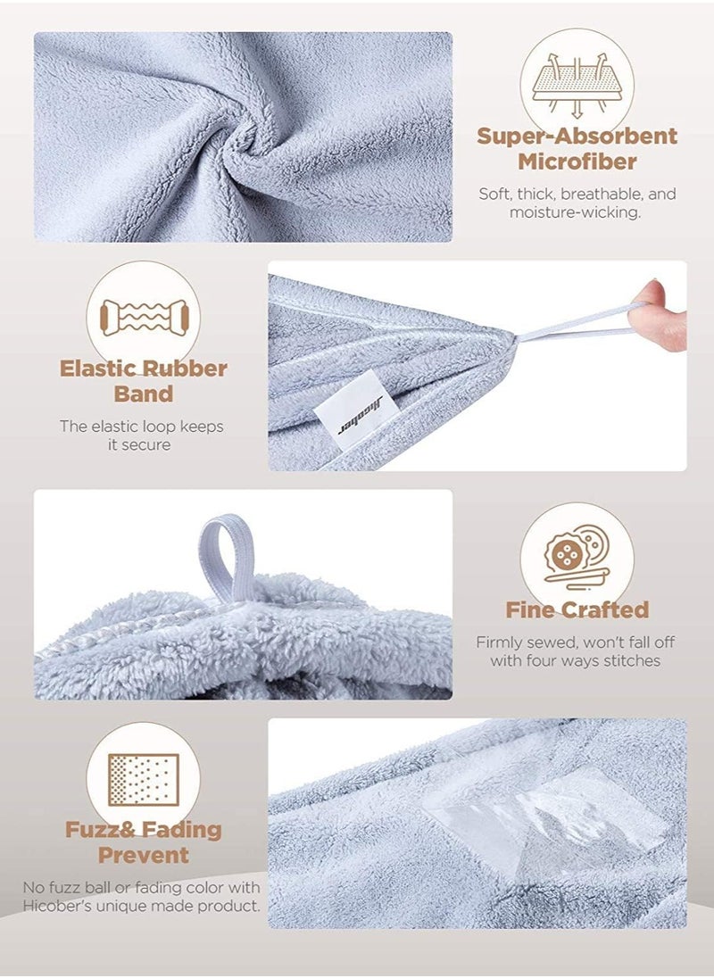 Generic Microfiber Hair Towel Pack of 3 Turbans for Wet Hair Drying Warp Towel for Curly Hair Women  - Image 4