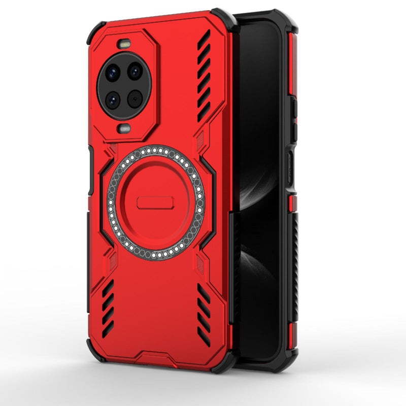 erorex For Huawei nova 14 5G  Armor MagSafe Magnetic Ring Shockproof Phone Case(Red) - Image 1