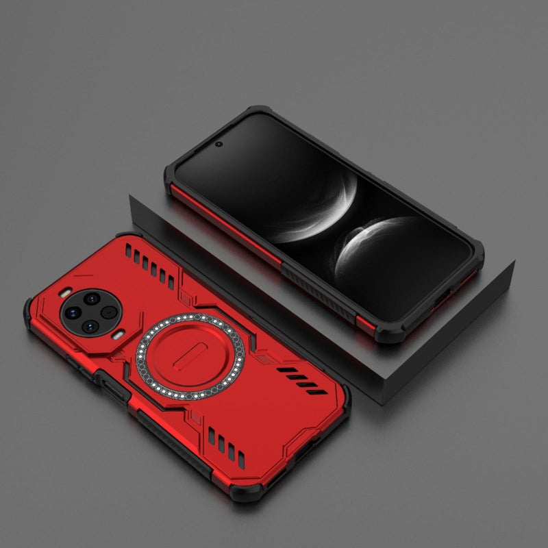 erorex For Huawei nova 14 5G  Armor MagSafe Magnetic Ring Shockproof Phone Case(Red) - Image 2