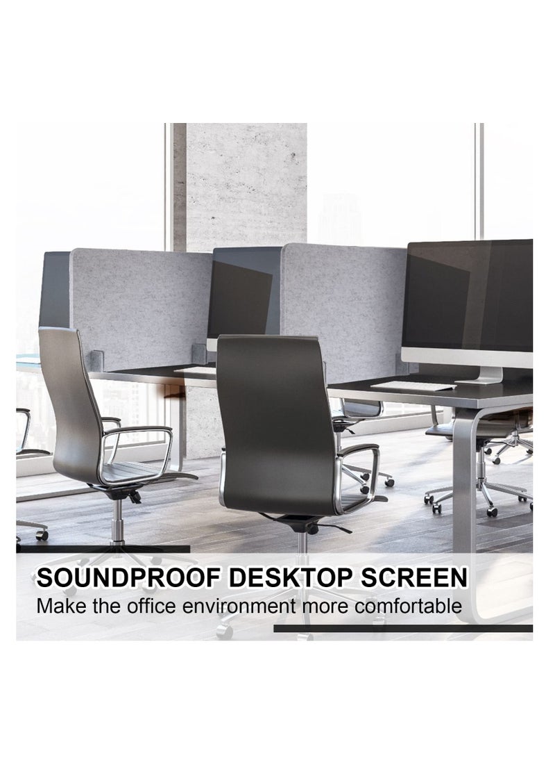 2 Pcs Desk Privacy Panel of Acoustic Freestanding, Desk Divider Desk Partition Noise Reducing Mounted Sound Proof Dividers, Lightweight with Support Feet for Classroom Room Table (Silver Gray) - Image 4